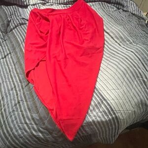 Avenue Asymmetrical Red Skirt